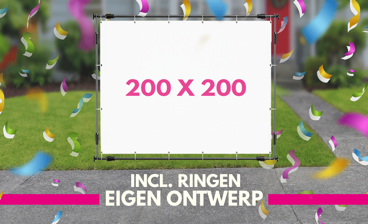 Spandoek maken 200 x 200cm