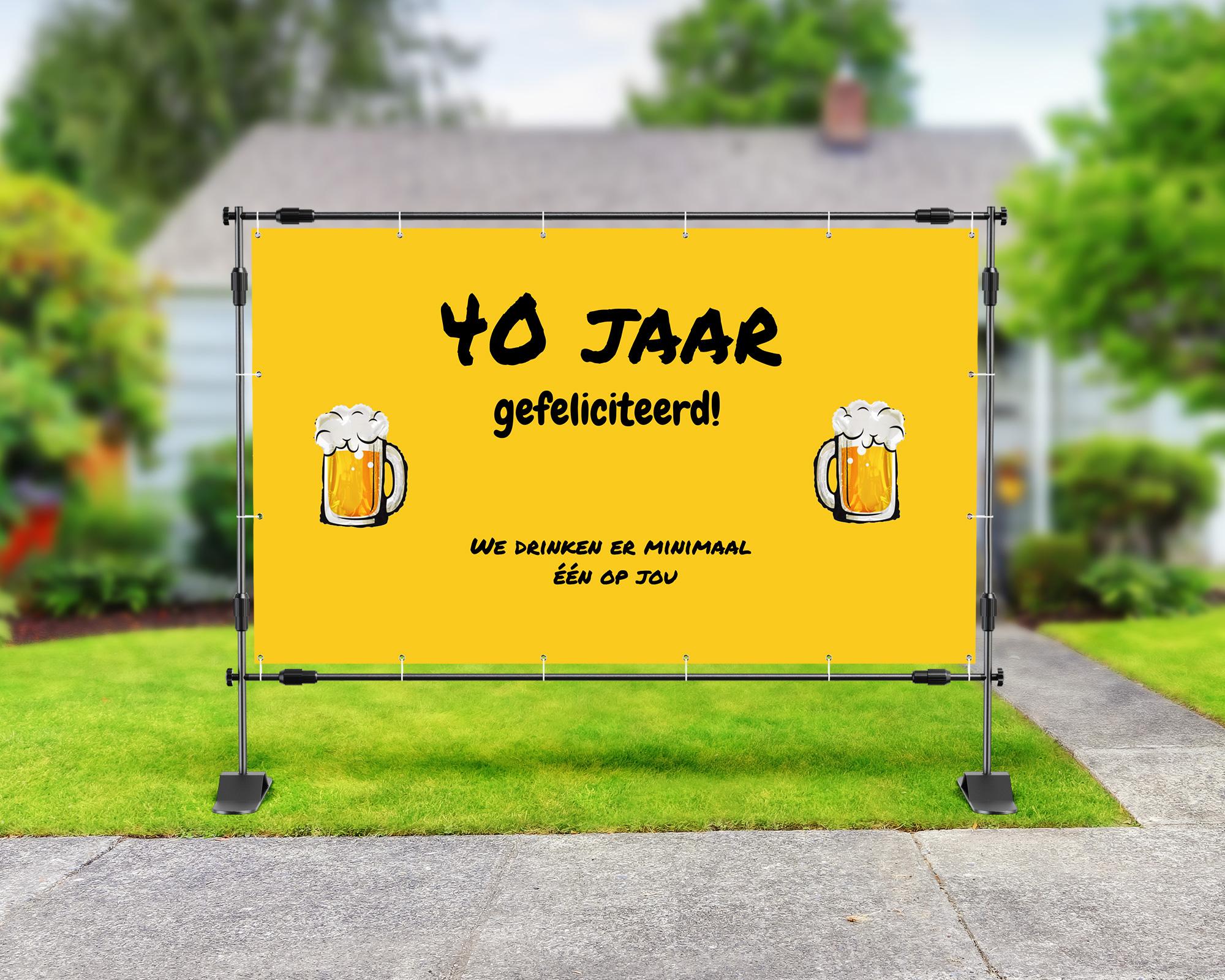 40 jaar spandoek - bier