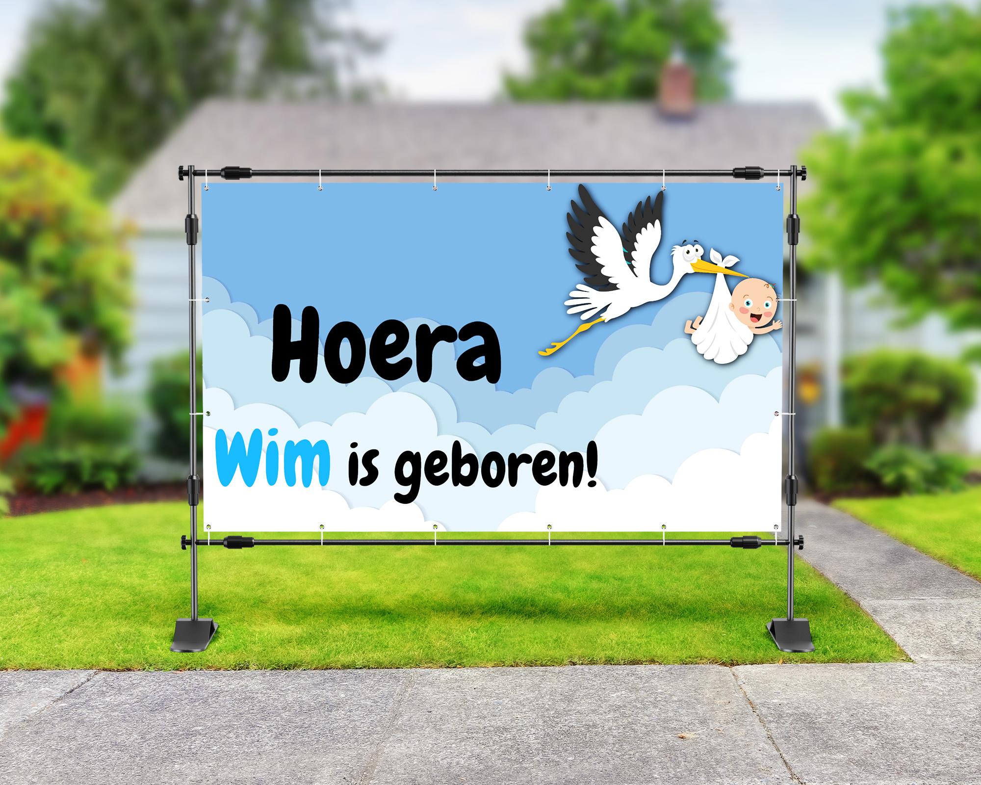 geboorte spandoek wim