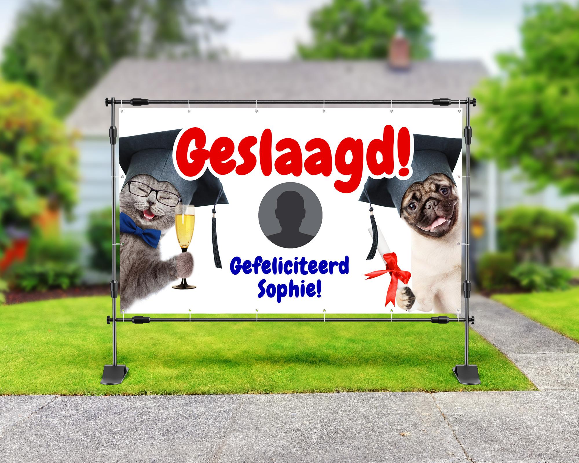 geslaagd spandoek sophie