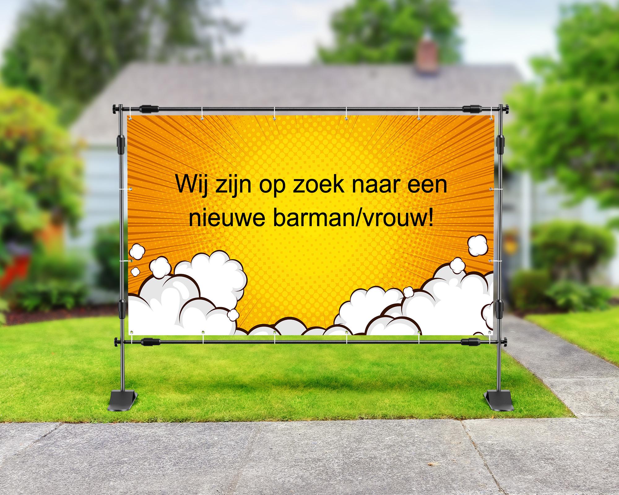horeca spandoek personeel