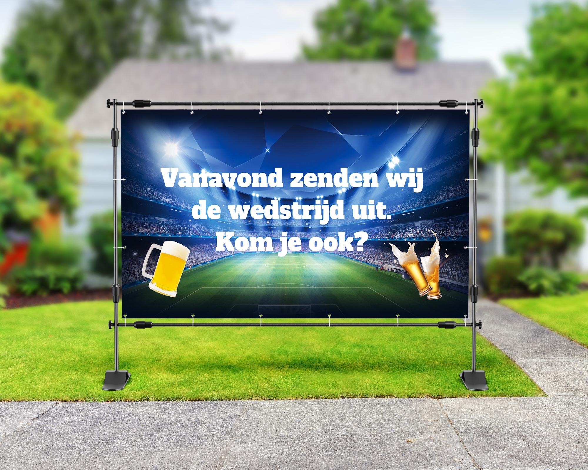 horeca spandoek voetbal wedstrijden