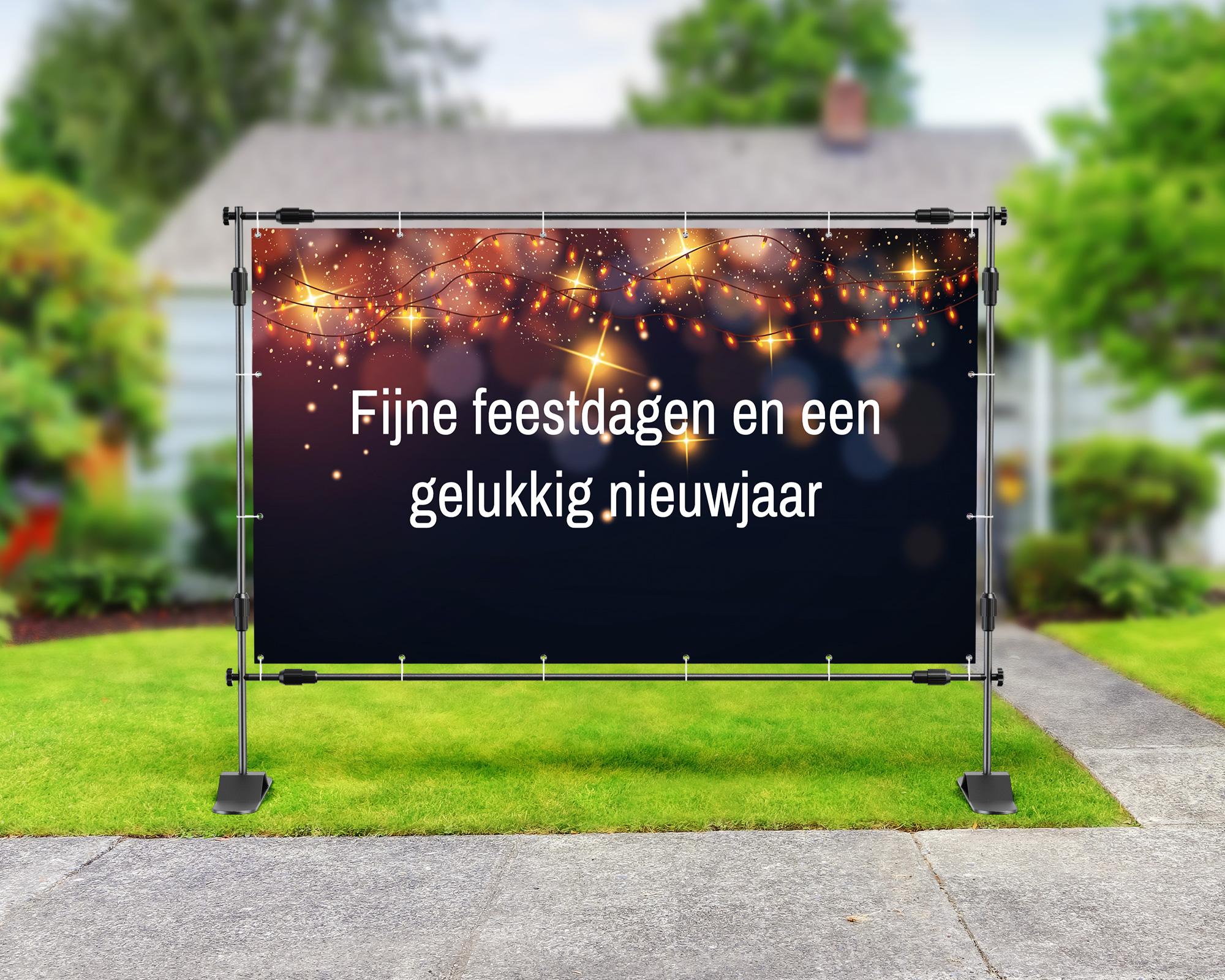 oud en nieuw spandoek - fijne feestdagen