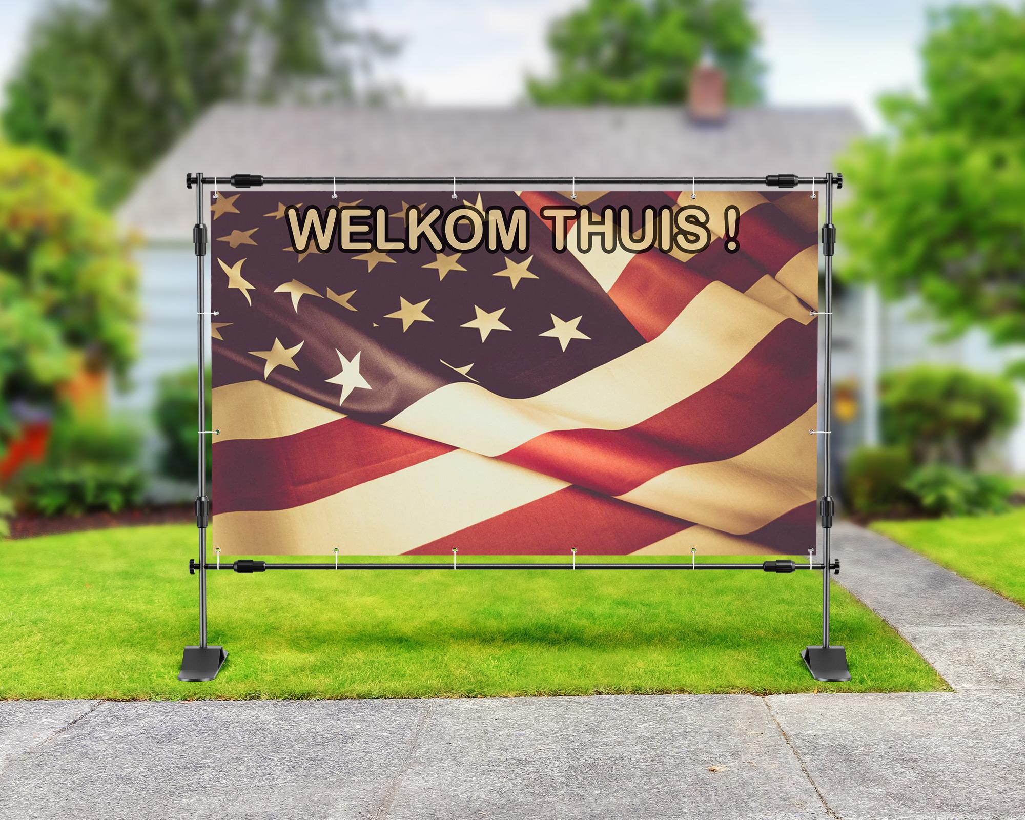 welkom thuis spandoek amerika