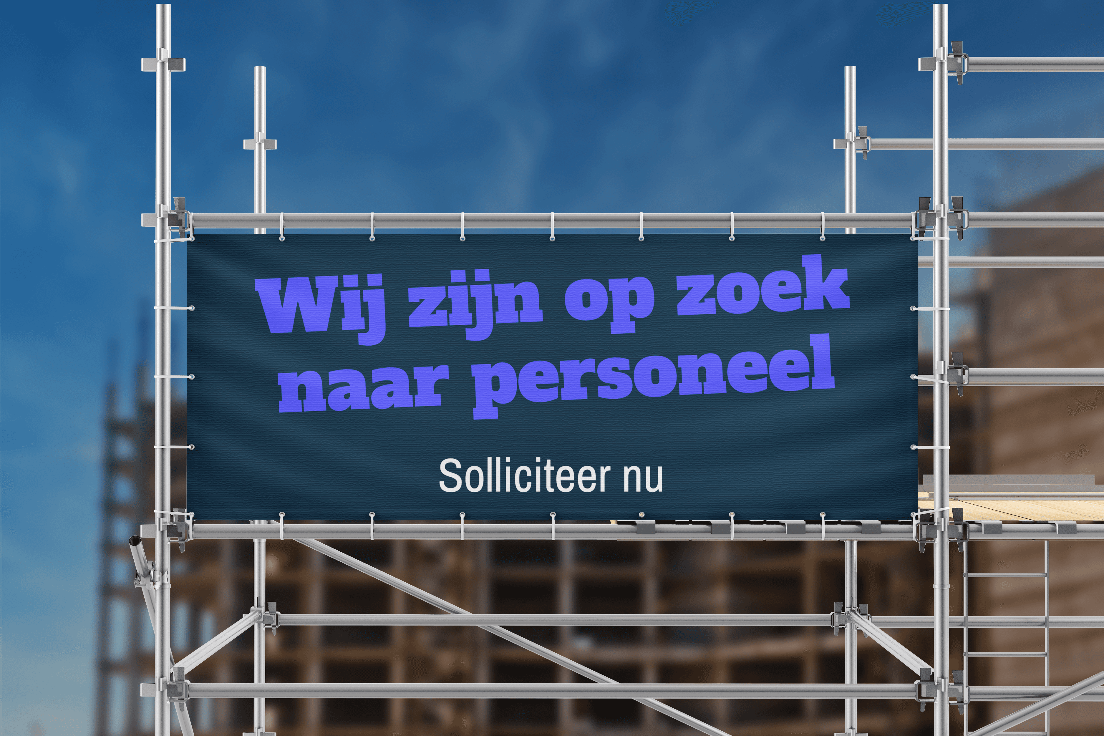 Steiger spandoek 'personeel' 