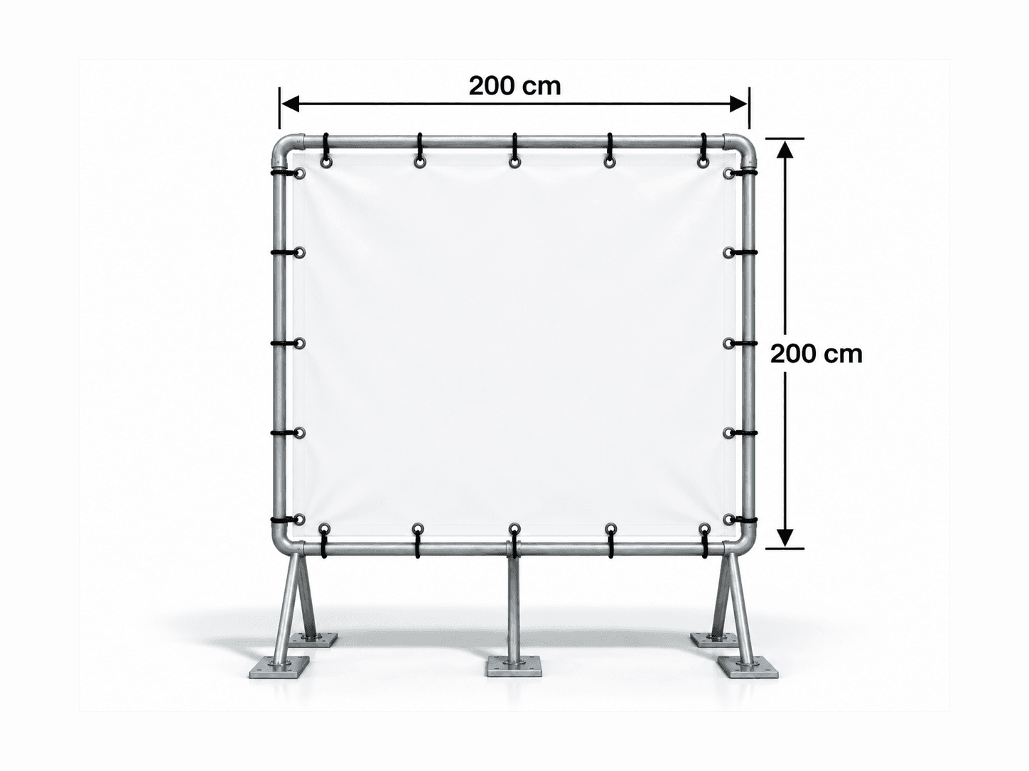 Spandoek maken 200 x 200cm