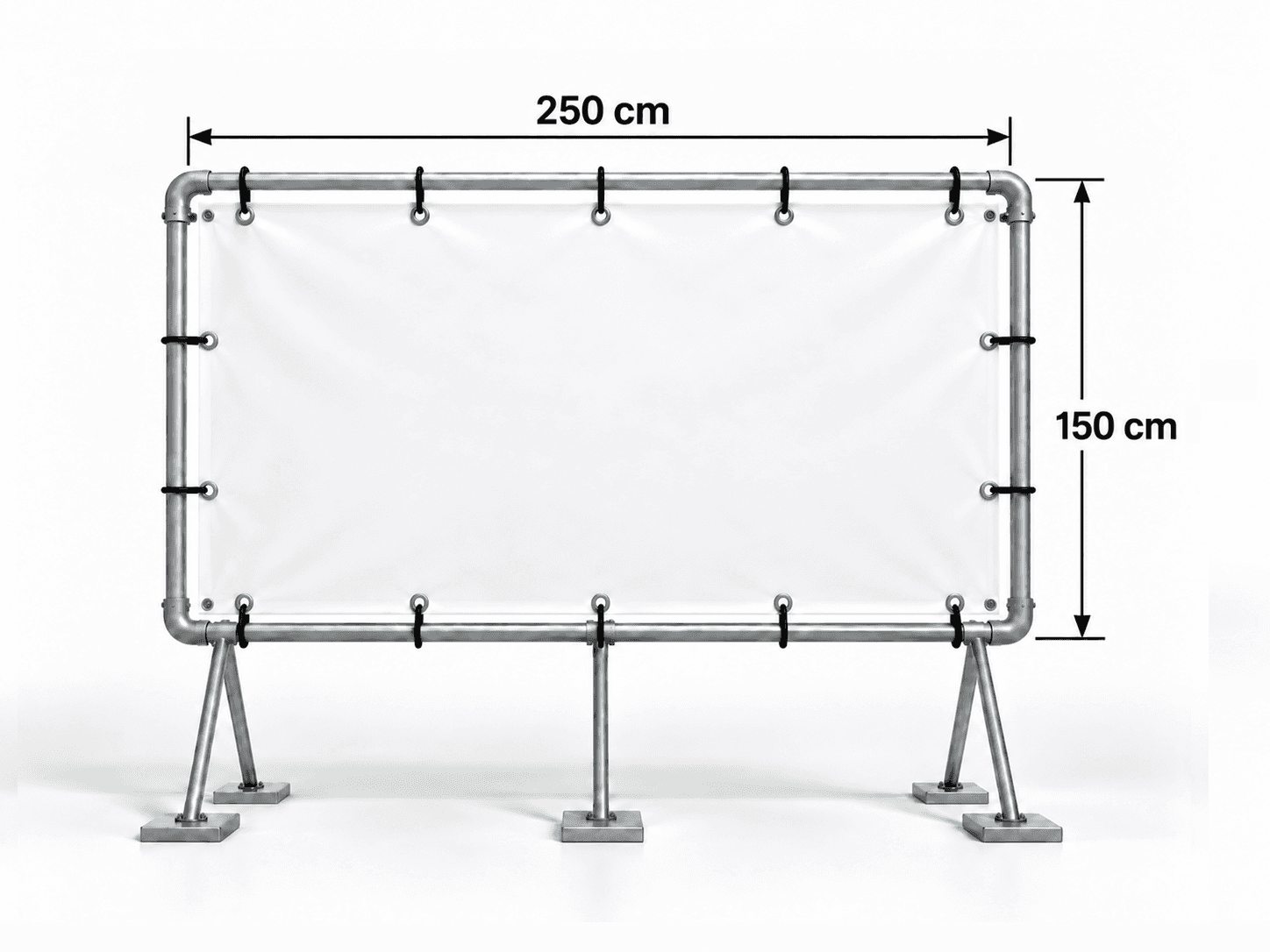 Spandoek maken 250 x 150cm