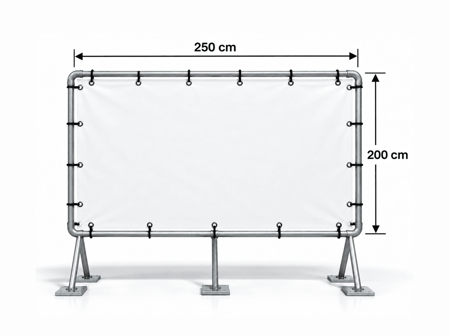 Spandoek maken 250 x 200cm