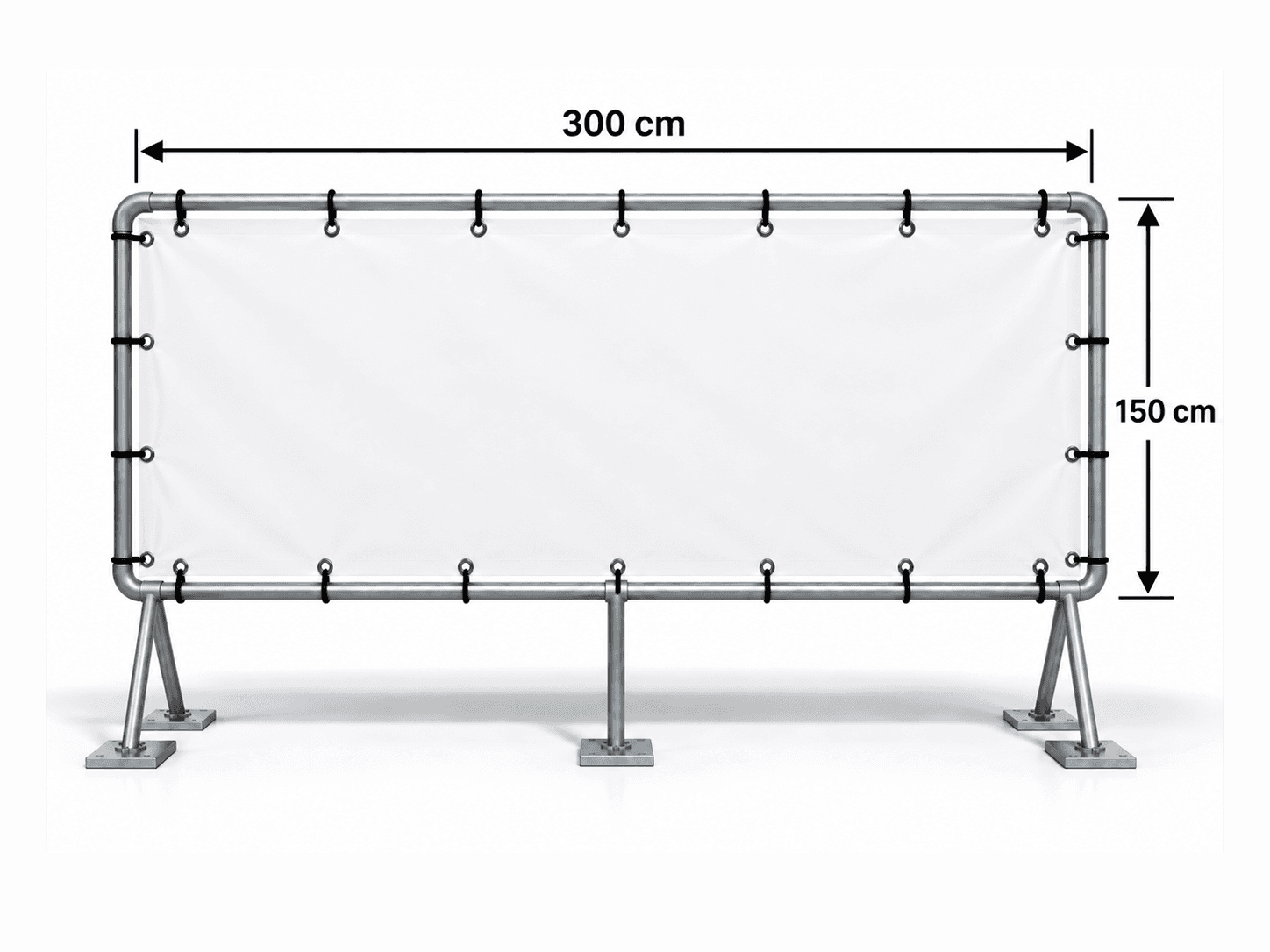 Spandoek maken 300 x 150cm