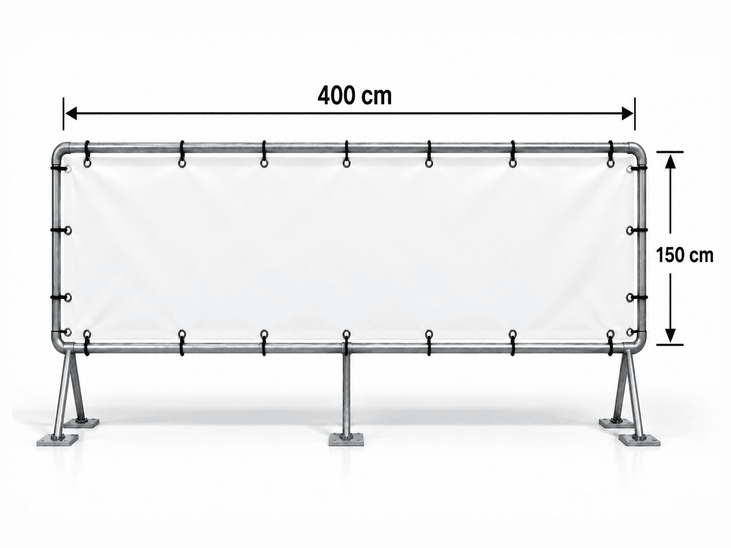 Spandoek maken 400 x 150cm