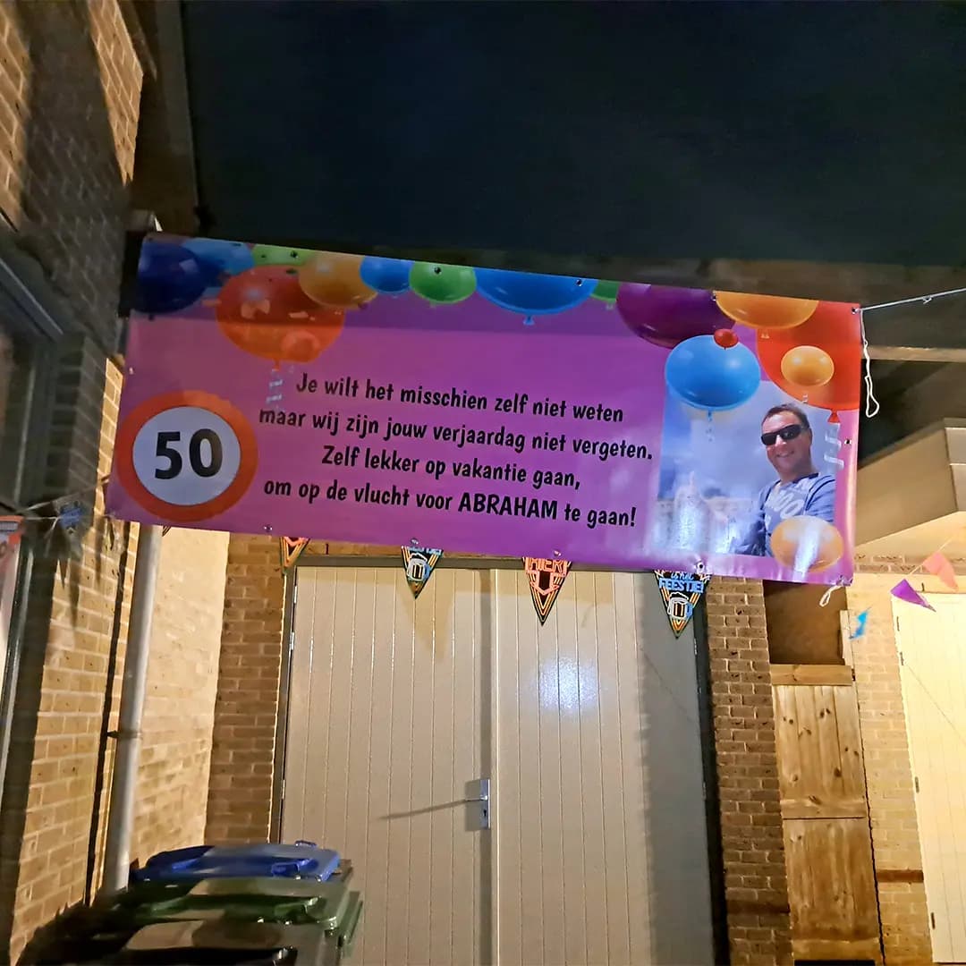 spandoek verjaardag ontwerpen