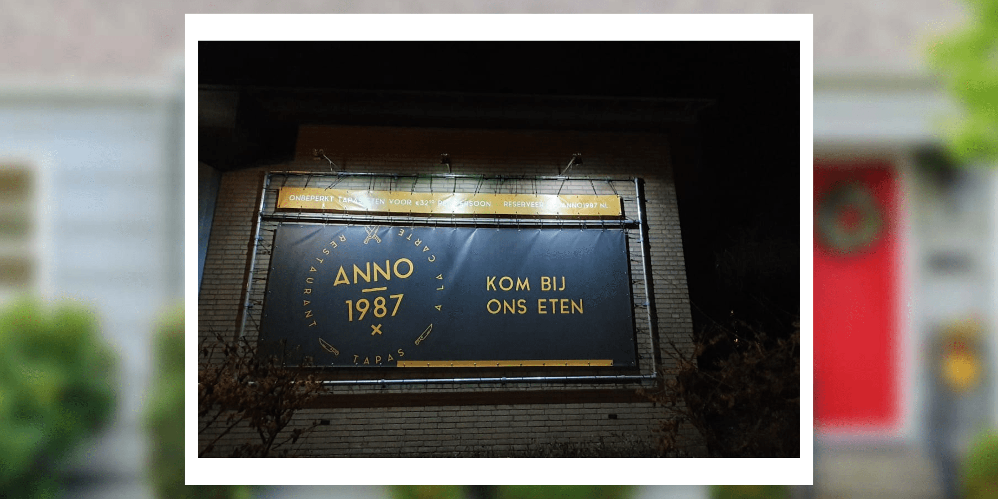 Spandoek reclame voor een restaurant kopen